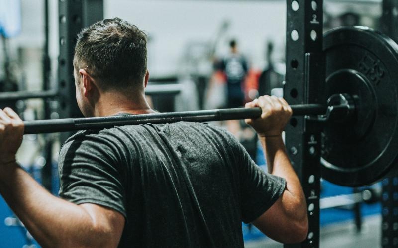 a man working out in a gym