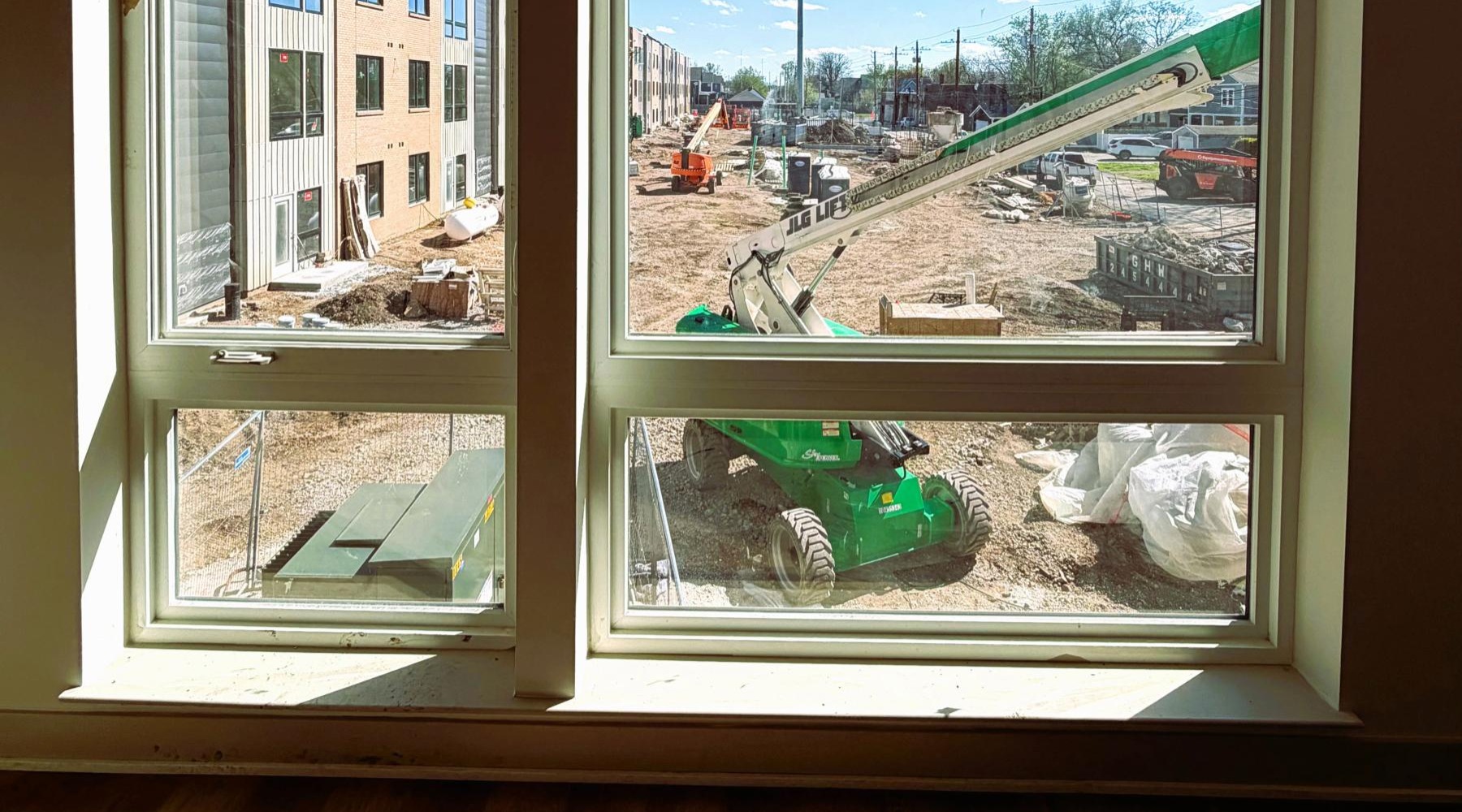 a large floor-to-ceiling window